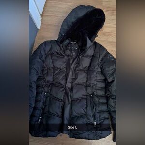 Nautica Faux Fur Hood Detachable Puffer Jacket L
